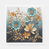 Dekoratives Muster der Porzellan-Blume Serviette (Vorderseite)