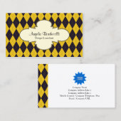 Dekoratives Muster der Retro-Visitenkarte für die  Visitenkarte (Vorne/Hinten)