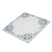 Dekoratives Muster des blauen Mittelmeers Fliese (Seite)