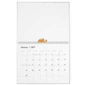 Dekoratives Muster in orange und weiß gestylt fl Kalender (Feb 2027)