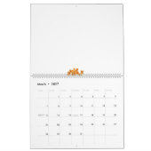 Dekoratives Muster in orange und weiß gestylt fl Kalender (Mär 2027)