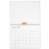 Dekoratives Muster in orange und weiß gestylt fl Kalender (Jan 2027)