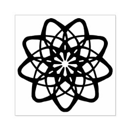 Dekoratives Muster in Rund in Mandala Variation  Gummistempel