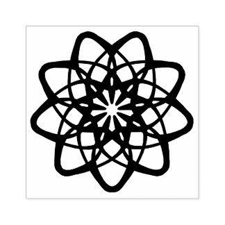 Dekoratives Muster in Rund in Mandala Variation  Gummistempel
