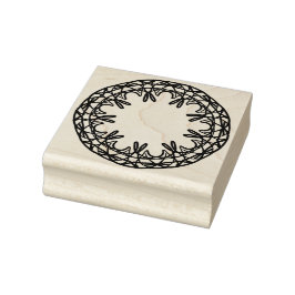 Dekoratives Muster in Rund in Mandala Variation Gummistempel