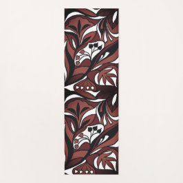 Dekoratives Muster in Schokoladenfarbe Yogamatte