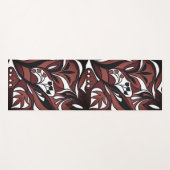 Dekoratives Muster in Schokoladenfarbe Yogamatte (Vorderseite (Horizontal))
