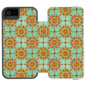 Dekoratives Muster Incipio iPhone Geldbeutel-Hülle (Folio Geöffnet)