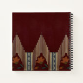 Dekoratives Muster mit Blüten und Spire Notizblock (Rückseite)