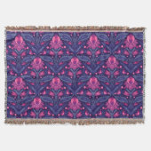 Dekoratives Muster mit Herzen Decke (Vorderseite)