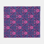 Dekoratives Muster mit Herzen Fleecedecke (Vorderseite (Horizontal))