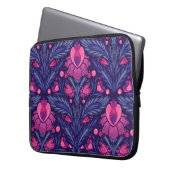 Dekoratives Muster mit Herzen Laptopschutzhülle (Vorderseite Links)