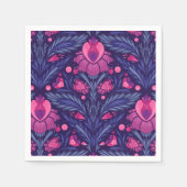 Dekoratives Muster mit Herzen Serviette (Vorderseite)