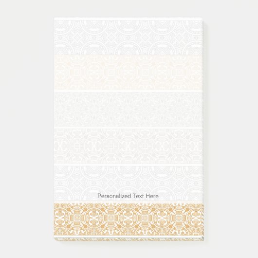 Dekoratives Muster Post-it Klebezettel (Vorderseite)