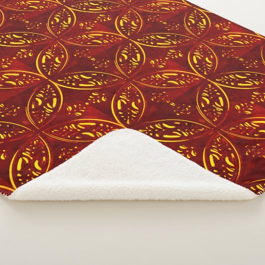 Dekoratives Muster Sherpa Blanket Sherpadecke (3/4)