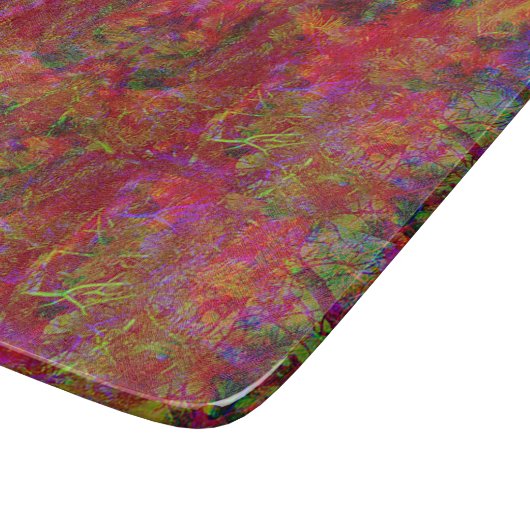 Dekoratives, mystisch-farbenfroh rosa Thema Schneidebrett (Ecke)