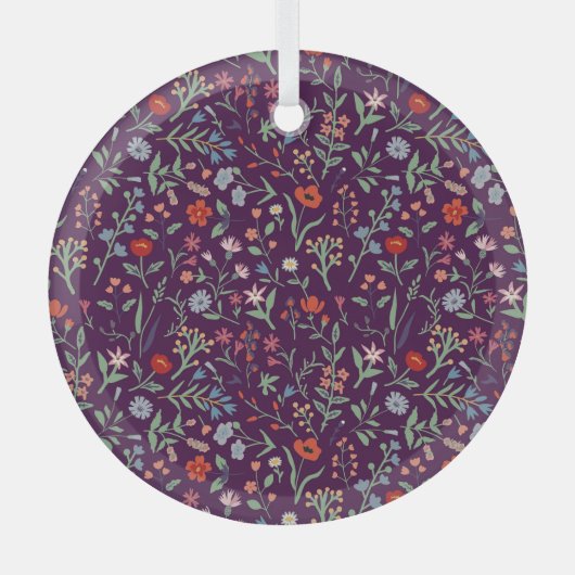 Dekoratives, nahtloses Blumenmuster. Ornament Aus Glas (Vorderseite)
