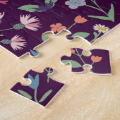 Dekoratives, nahtloses Blumenmuster. Puzzle (Seite)