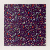 Dekoratives, nahtloses Blumenmuster. Puzzle (Horizontal)