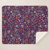 Dekoratives, nahtloses Blumenmuster. Sherpadecke (Vorderseite (Horizontal))