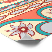 Dekoratives, nahtloses Grenzmuster mit Blume Poster (Ecke)