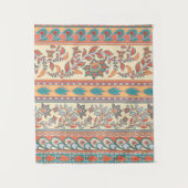 Dekoratives, nahtloses Grenzmuster mit Blume Wandteppich (Vorderseite)