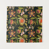 dekoratives nahtloses Muster. Blume Blätter Wandteppich (Vorderseite (Horizontal))