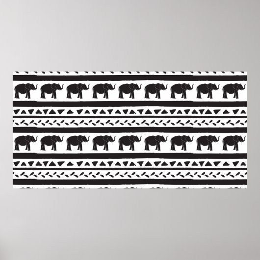 Dekoratives, nahtloses Muster, handgezeichnet Poster (Vorne)