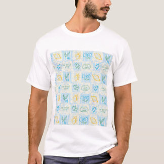 Dekoratives nahtloses Muster im Amalfi-Stil T-Shirt