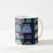 Dekoratives, nahtloses Muster mit Erdbeeren-Blume Kaffeetasse (VorderseiteRechts)
