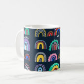 Dekoratives, nahtloses Muster mit Erdbeeren-Blume Kaffeetasse (Vorderseite Links)