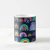 Dekoratives, nahtloses Muster mit Erdbeeren-Blume Kaffeetasse (Mittel)