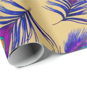 Dekoratives nahtloses Muster mit schönem Pfau Geschenkpapier (Rolleneckpunkt)