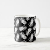 Dekoratives nahtloses Muster mit schönem Pfau Kaffeetasse (VorderseiteRechts)