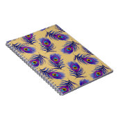 Dekoratives nahtloses Muster mit schönem Pfau Notizblock (Rechte Seite)