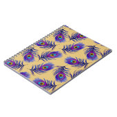 Dekoratives nahtloses Muster mit schönem Pfau Notizblock (Linke Seite)