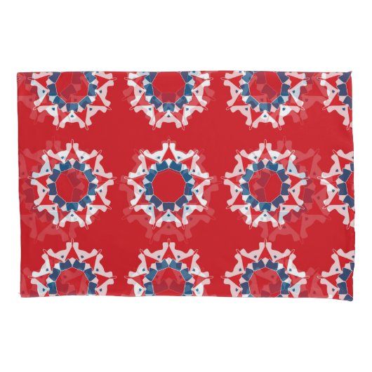 Dekoratives, nahtloses Muster-Rundelement Kissenbezug (Vorderseite)