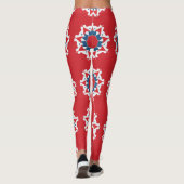 Dekoratives, nahtloses Muster-Rundelement Leggings (Rückseite)