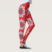Dekoratives, nahtloses Muster-Rundelement Leggings (Rechts)