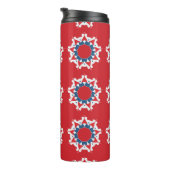 Dekoratives, nahtloses Muster-Rundelement Thermosbecher (Nach rechts gedreht)