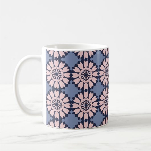 Dekoratives nahtloses Muster verschiedener geometr Kaffeetasse (Links)