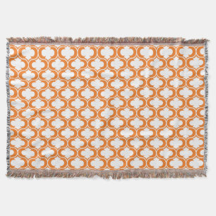 Dekoratives orange Gitter-Muster Decke