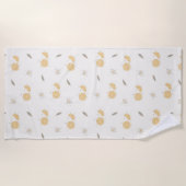 Dekoratives Orange Slice Print Beach Handtuch (Vorderseite)