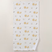 Dekoratives Orange Slice Print Beach Handtuch (Vorderseite)