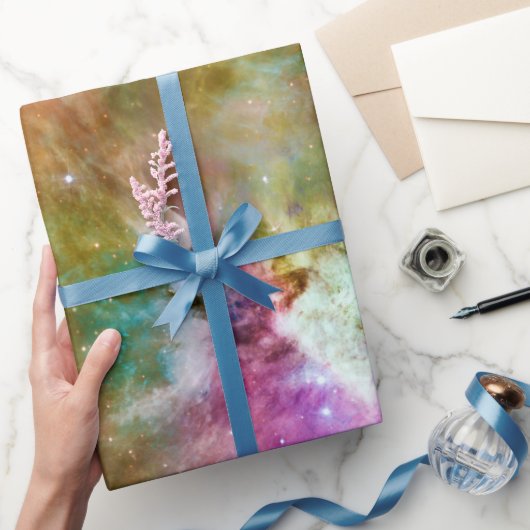 Dekoratives Orion Nebula Galaxy Space Foto Geschenkpapier (Schenken)
