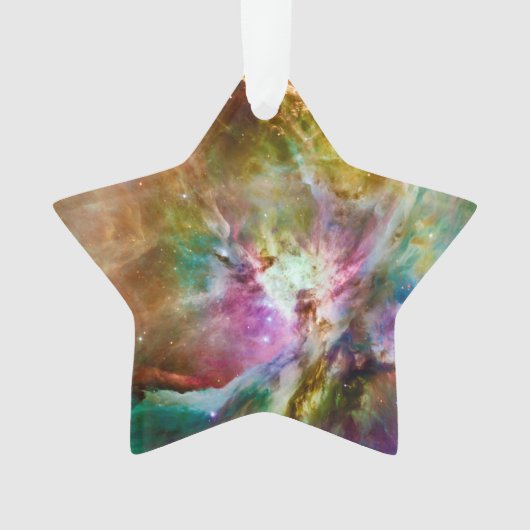 Dekoratives Orion Nebula Galaxy Space Foto Ornament (Vorderseite)