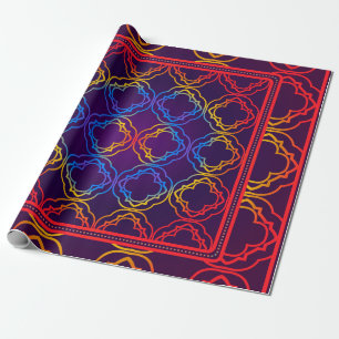 Dekoratives Ornament mit geometrischer Dekoration. Geschenkpapier
