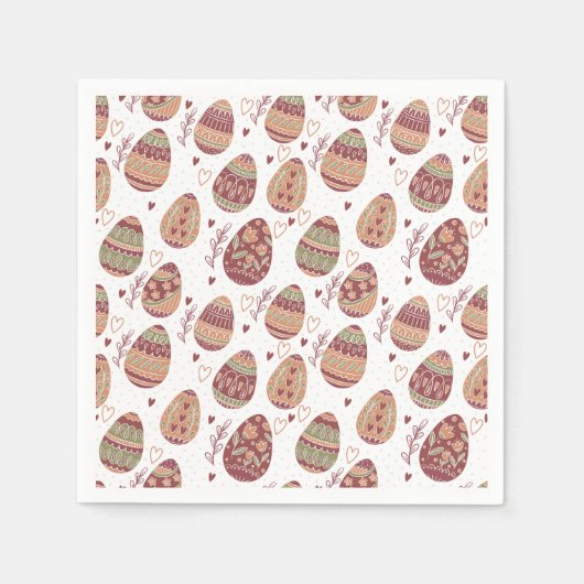 Dekoratives Ostereier-Muster | Serviette (Vorderseite)