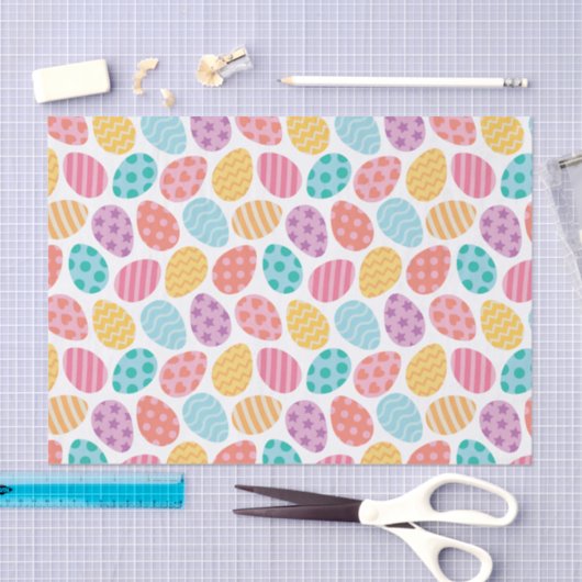 Dekoratives Ostereiermuster Seidenpapier (Handwerk)