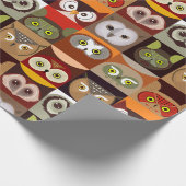 Dekoratives Owl-Muster Geschenkpapier (Ecke)